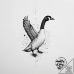 Tattoo sketch puns a goose that says “i’m a g… – tattoo sketch (№1755801642_0, 21.08.2025 18:40) — tattoovalue.net