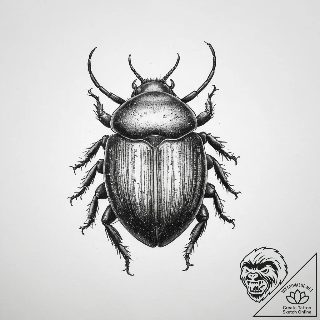 Tattoo sketch pillbug, artistic tattoo sketch... - tattoo sketch (№1755802239_0, 21.08.2025 18:50) — tattoovalue.net
