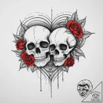 Tattoo sketch heartbeat with a memory, concep… – tattoo sketch (№1755802442_0, 21.08.2025 18:54) — tattoovalue.net