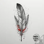 Tattoo sketch sensual wrist with a feather, t… – tattoo sketch (№1755802841_0, 21.08.2025 19:00) — tattoovalue.net