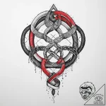 Tattoo sketch tyet (isis knot) with a quote,… – tattoo sketch (№1755804235_0, 21.08.2025 19:23) — tattoovalue.net