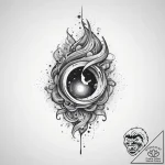 Tattoo sketch cosmic portrayal, concept art f… – tattoo sketch (№1755805235_0, 21.08.2025 19:40) — tattoovalue.net