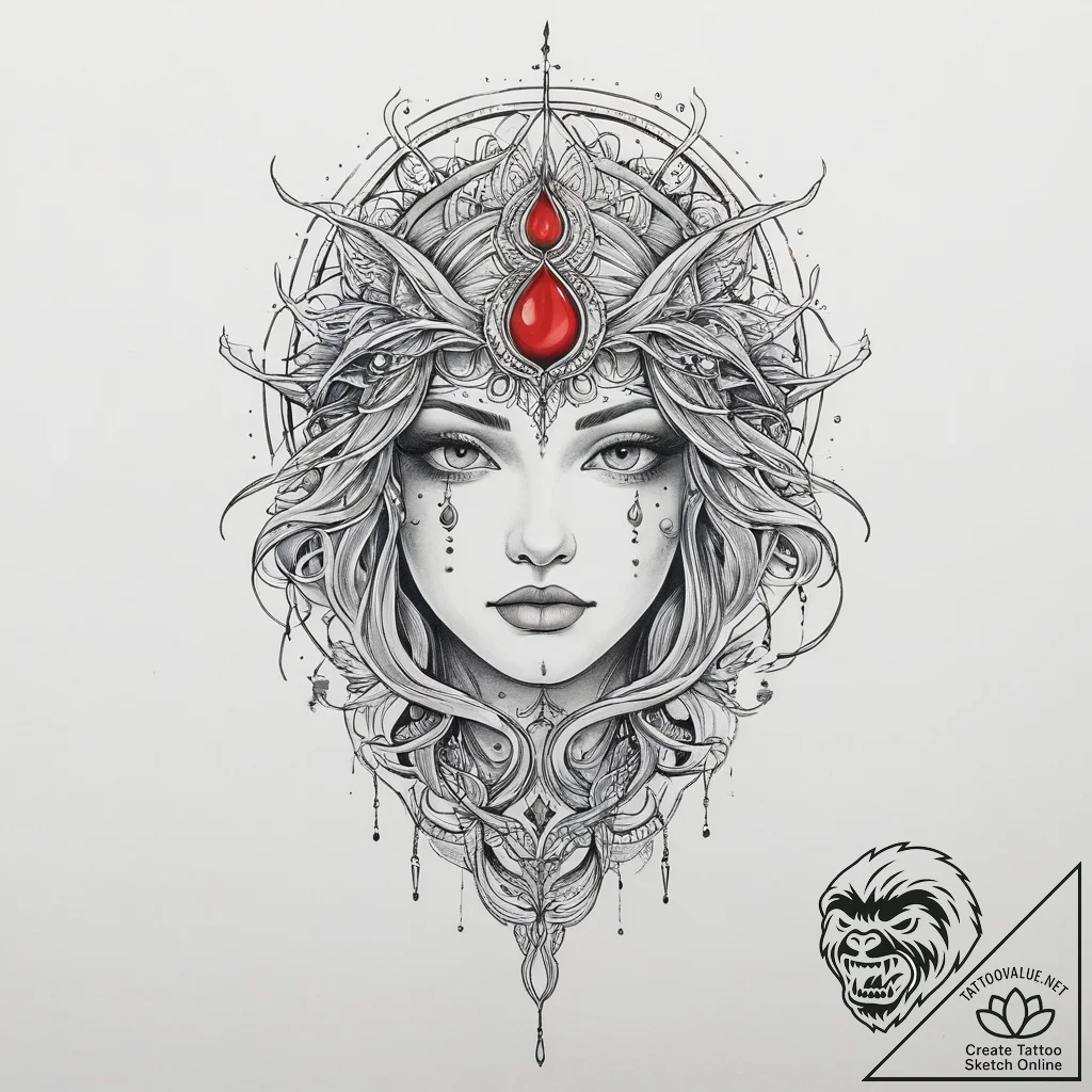 Tattoo sketch spiritual soil, tattoo sketch d... - tattoo sketch (№1755805634_0, 21.08.2025 19:47) — tattoovalue.net