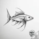 Tattoo sketch oarfish – tattoo sketch (№1755806230_0, 21.08.2025 19:57) — tattoovalue.net