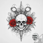 Tattoo sketch scissors, ink illustration for… – tattoo sketch (№1755808046_0, 21.08.2025 20:27) — tattoovalue.net
