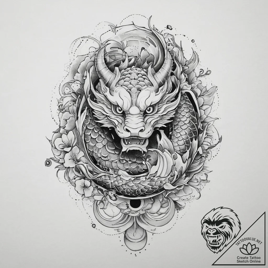 Tattoo sketch cosmic existence, tattoo flash... - tattoo sketch (№1755808645_0, 21.08.2025 20:37) — tattoovalue.net