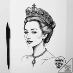 Tattoo sketch queen elizabeth i portrait, tat… – tattoo sketch (№1755808843_0, 21.08.2025 20:40) — tattoovalue.net