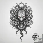 Tattoo sketch hydra, tattoo line art, blackwo… – tattoo sketch (№1755809850_0, 21.08.2025 20:57) — tattoovalue.net
