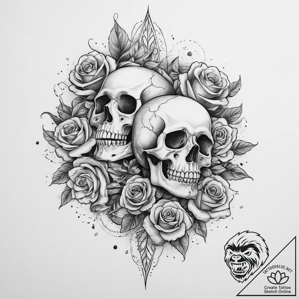 Tattoo sketch cosmic existence, concept art f... - tattoo sketch (№1755810651_0, 21.08.2025 21:10) — tattoovalue.net