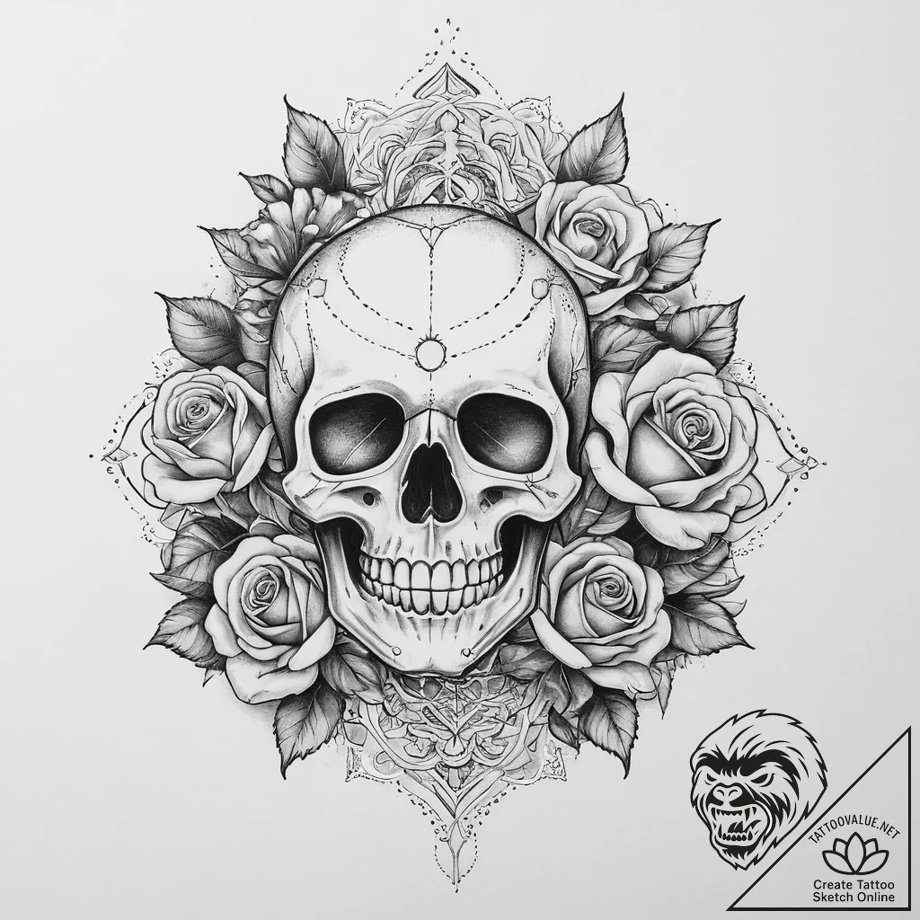 Tattoo sketch bronze, tattoo line art, on a c... - tattoo sketch (№1755813046_0, 21.08.2025 21:50) — tattoovalue.net