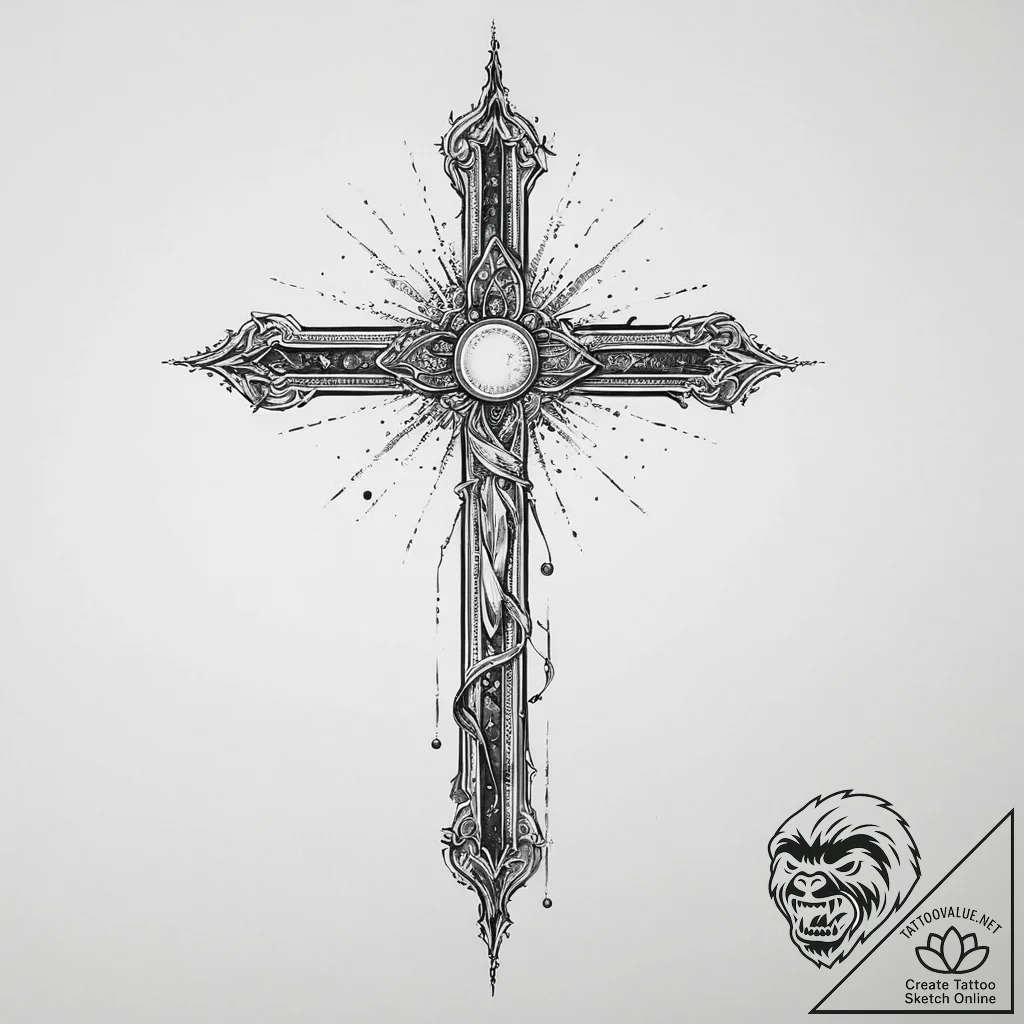 Tattoo sketch blessed universe, tattoo sketch... - tattoo sketch (№1755813648_0, 21.08.2025 22:00) — tattoovalue.net