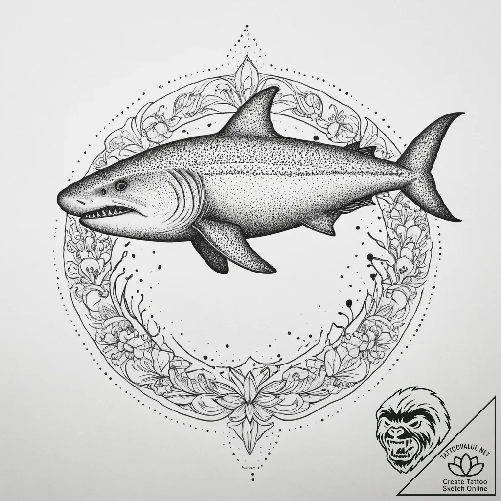 Tattoo sketch megamouth shark, tattoo drawing... - tattoo sketch (№1755816638_0, 21.08.2025 22:50) — tattoovalue.net
