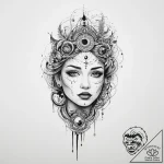 Tattoo sketch cosmic person, tattoo sketch de… – tattoo sketch (№1755816836_0, 21.08.2025 22:53) — tattoovalue.net