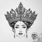 Tattoo sketch tiara, tattoo sketch design, bl… – tattoo sketch (№1755819051_0, 21.08.2025 23:30) — tattoovalue.net