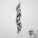 Tattoo sketch braid, concept art for tattoo,… – tattoo sketch (№1755820680_0, 21.08.2025 23:58) — tattoovalue.net