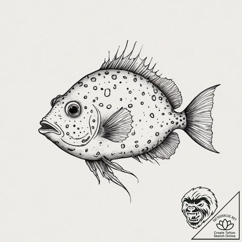 Tattoo sketch boxfish, tattoo sketch design,... - tattoo sketch (№1755822285_0, 22.08.2025 00:24) — tattoovalue.net