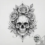 Tattoo sketch череп с поршнем, tattoo drawing… – tattoo sketch (№1755823485_0, 22.08.2025 00:44) — tattoovalue.net