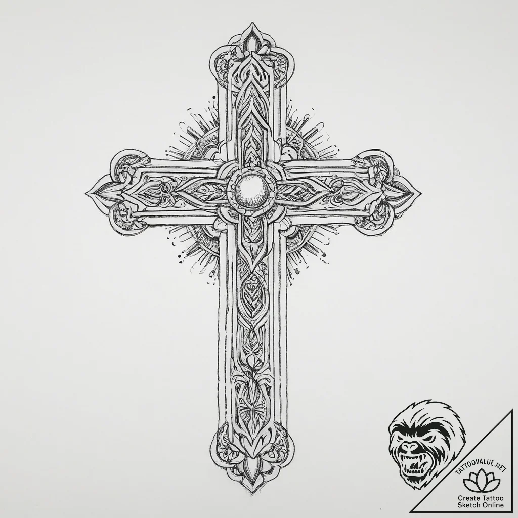 Tattoo sketch sacred space, ink illustration... - tattoo sketch (№1755824285_0, 22.08.2025 00:58) — tattoovalue.net