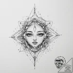 Tattoo sketch cosmic character, artistic tatt… – tattoo sketch (№1755824883_0, 22.08.2025 01:08) — tattoovalue.net