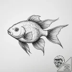 Tattoo sketch puns a goldfish that says “i’m… – tattoo sketch (№1755825689_0, 22.08.2025 01:21) — tattoovalue.net