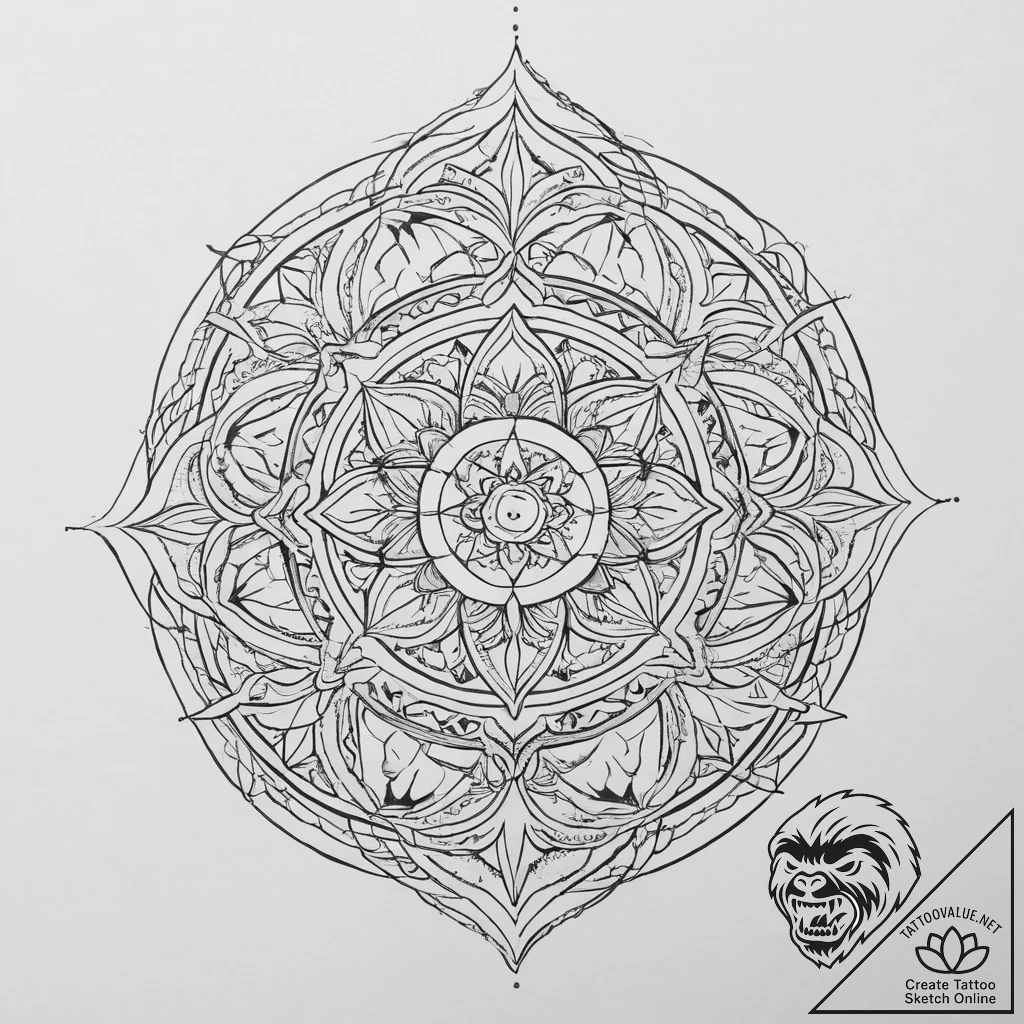 Tattoo sketch sage with a ritual, ink illustr... - tattoo sketch (№1755826493_0, 22.08.2025 01:34) — tattoovalue.net