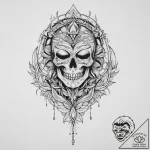 Tattoo sketch phantom, concept art for tattoo… – tattoo sketch (№1755827706_0, 22.08.2025 01:55) — tattoovalue.net