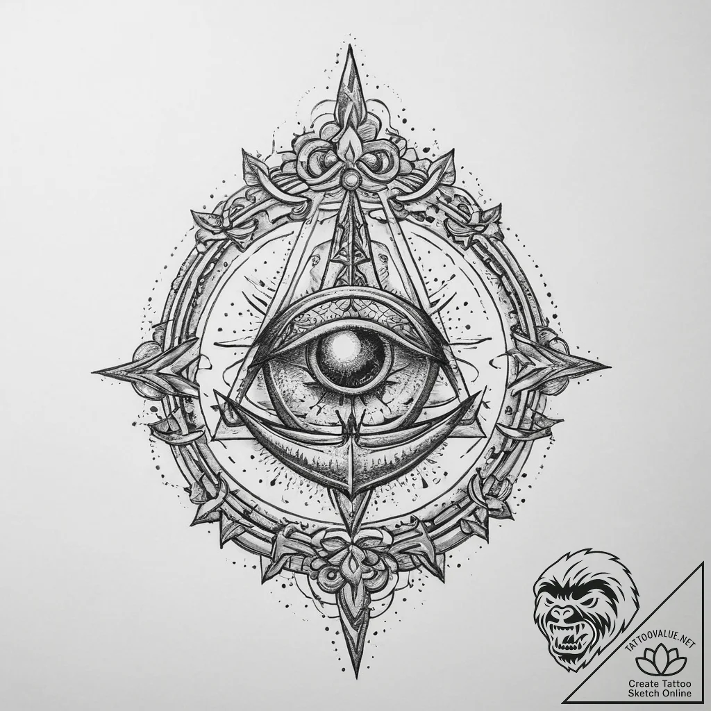 Tattoo sketch cosmic representation, tattoo l... - tattoo sketch (№1755829311_0, 22.08.2025 02:21) — tattoovalue.net