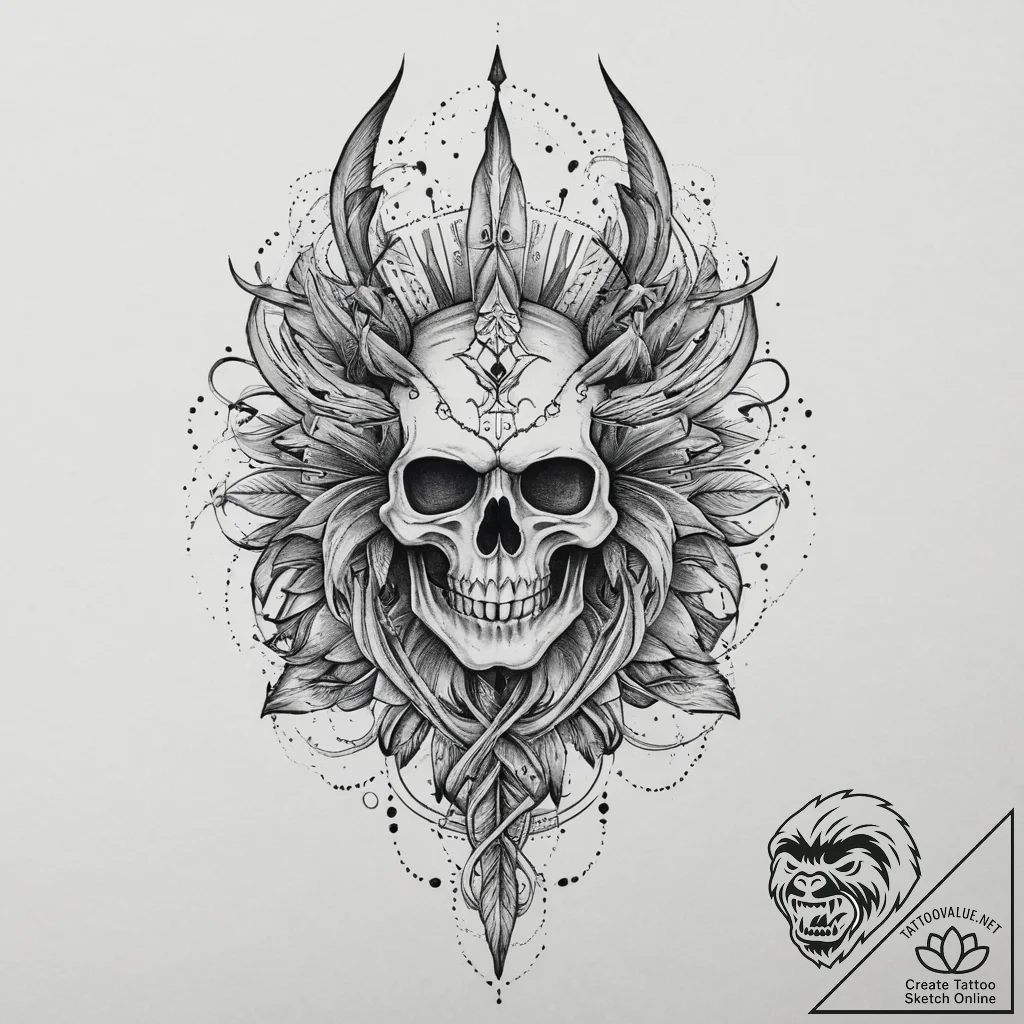 Tattoo sketch holy beginning, concept art for... - tattoo sketch (№1755831721_0, 22.08.2025 03:02) — tattoovalue.net