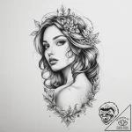Tattoo sketch divine scene – tattoo sketch (№1755832124_0, 22.08.2025 03:08) — tattoovalue.net