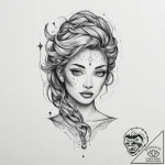 Tattoo sketch cosmic person, artistic tattoo… – tattoo sketch (№1755832321_0, 22.08.2025 03:12) — tattoovalue.net