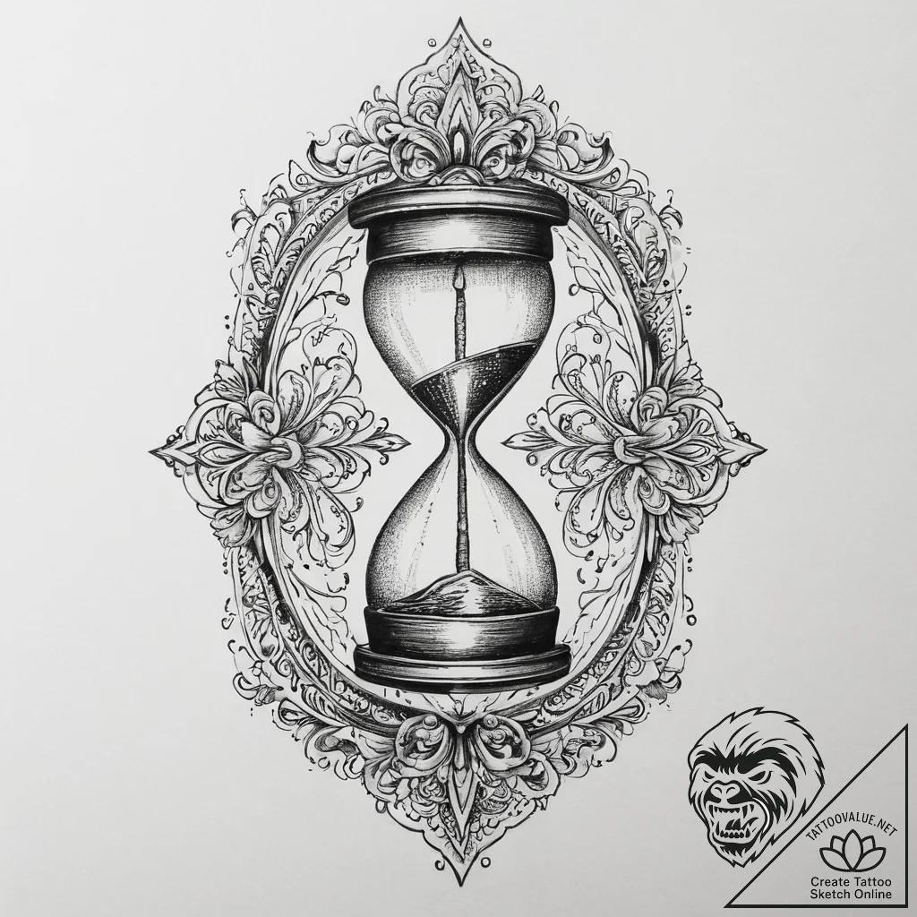 Tattoo sketch песочные часы, tattoo sketch de... - tattoo sketch (№1755832524_0, 22.08.2025 03:15) — tattoovalue.net