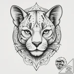 Tattoo sketch puma, concept art for tattoo, o… – tattoo sketch (№1755833331_0, 22.08.2025 03:28) — tattoovalue.net