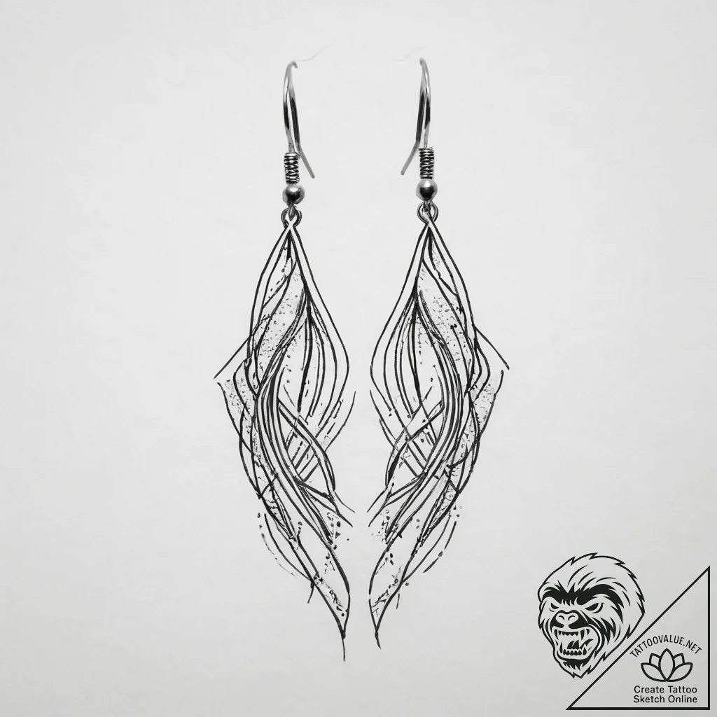 Tattoo sketch small earring tattoo, tattoo li... - tattoo sketch (№1755834534_0, 22.08.2025 03:48) — tattoovalue.net