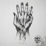Tattoo sketch hands with a cry, tattoo sketch… – tattoo sketch (№1755834936_0, 22.08.2025 03:55) — tattoovalue.net
