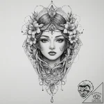 Tattoo sketch divine existence, tattoo sketch… – tattoo sketch (№1755835140_0, 22.08.2025 03:59) — tattoovalue.net
