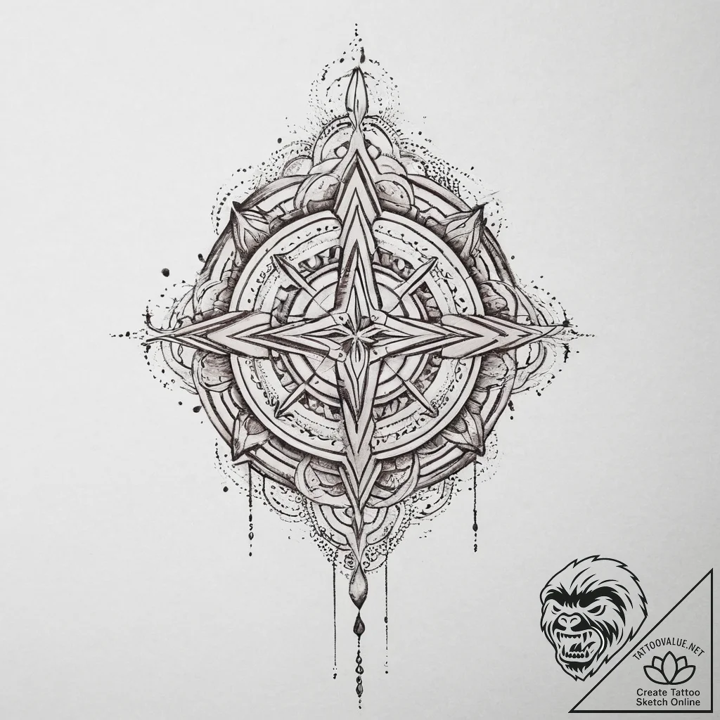 Tattoo sketch sacred source, tattoo drawing o... - tattoo sketch (№1755836535_0, 22.08.2025 04:22) — tattoovalue.net