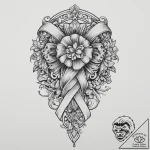 Tattoo sketch military ribbon, ink illustrati… – tattoo sketch (№1755836931_0, 22.08.2025 04:28) — tattoovalue.net