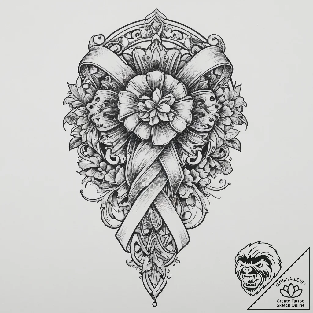 Tattoo sketch military ribbon, ink illustrati... - tattoo sketch (№1755836931_0, 22.08.2025 04:28) — tattoovalue.net