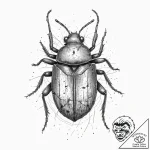 Tattoo sketch bed bug, ink illustration for t… – tattoo sketch (№1755837330_0, 22.08.2025 04:35) — tattoovalue.net