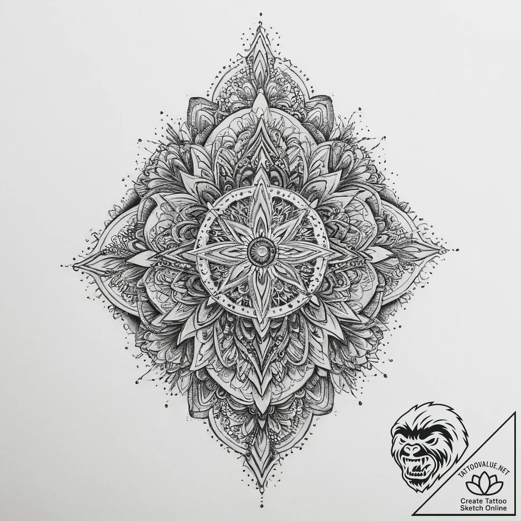 Tattoo sketch blessed realm, concept art for... - tattoo sketch (№1755840490_0, 22.08.2025 05:28) — tattoovalue.net