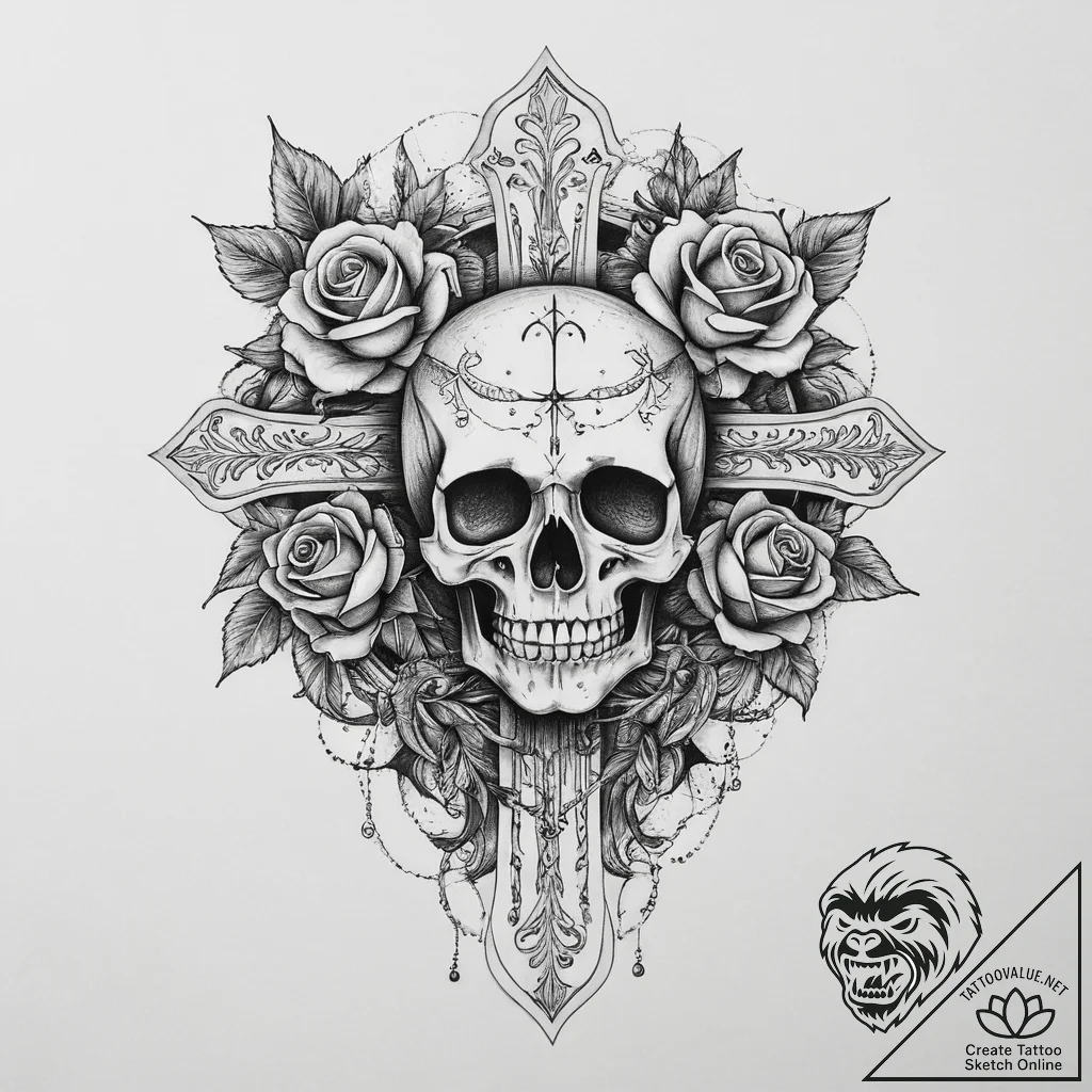 Tattoo sketch mystical representation, tattoo... - tattoo sketch (№1755841279_0, 22.08.2025 05:41) — tattoovalue.net