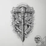 Tattoo sketch thor mjolnir hammer, artistic t… – tattoo sketch (№1755841873_0, 22.08.2025 05:51) — tattoovalue.net