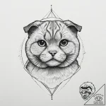 Tattoo sketch scottish fold, tattoo flash she… – tattoo sketch (№1755844845_0, 22.08.2025 06:40) — tattoovalue.net