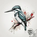 Tattoo sketch green kingfisher, artistic tatt… – tattoo sketch (№1755845040_0, 22.08.2025 06:44) — tattoovalue.net