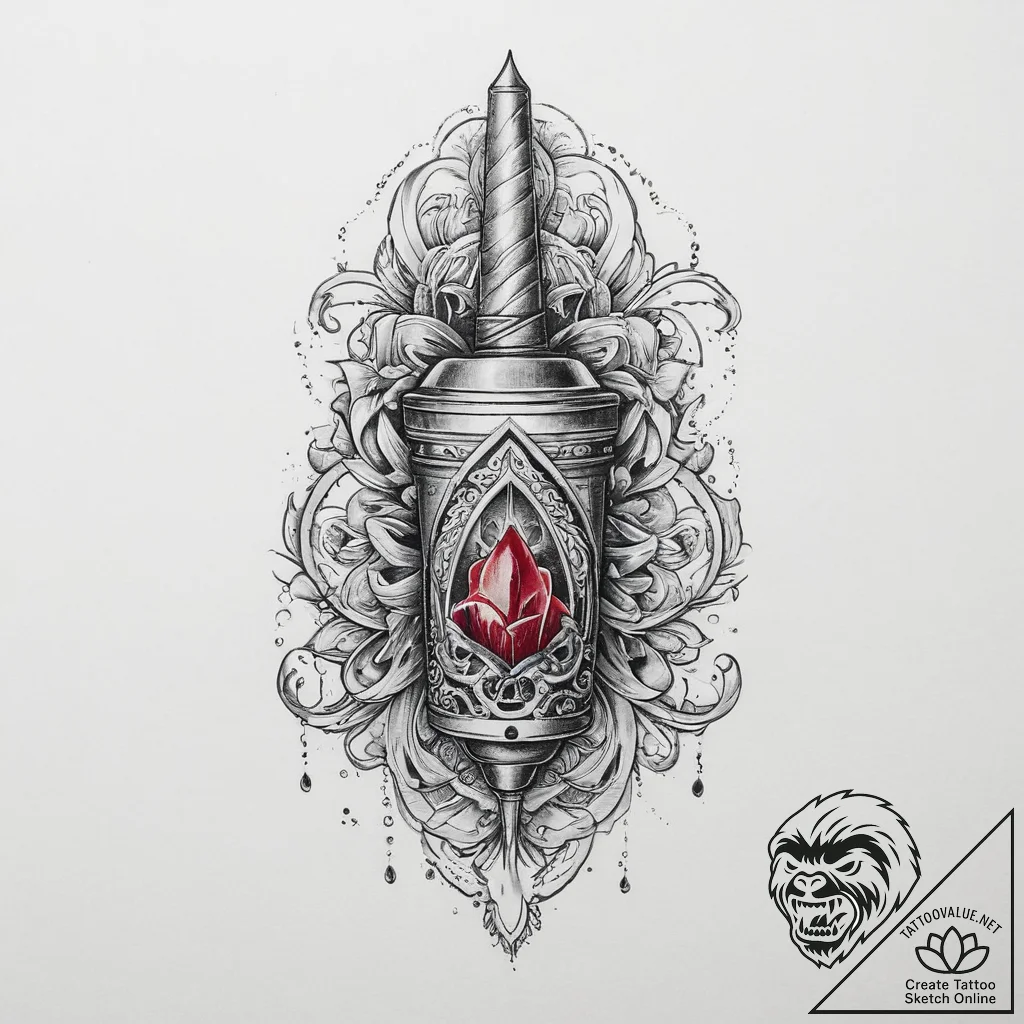 Tattoo sketch mason trowel and bricks, tattoo... - tattoo sketch (№1755845630_0, 22.08.2025 06:53) — tattoovalue.net