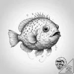 Tattoo sketch balloonfish – tattoo sketch (№1755845828_0, 22.08.2025 06:57) — tattoovalue.net