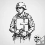 Tattoo sketch soldier with a document, concep… – tattoo sketch (№1755846023_0, 22.08.2025 07:00) — tattoovalue.net