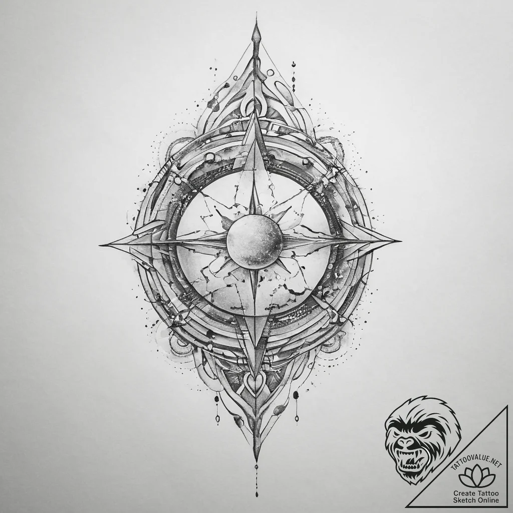 Tattoo sketch cosmic character, tattoo line a... - tattoo sketch (№1755846632_0, 22.08.2025 07:10) — tattoovalue.net