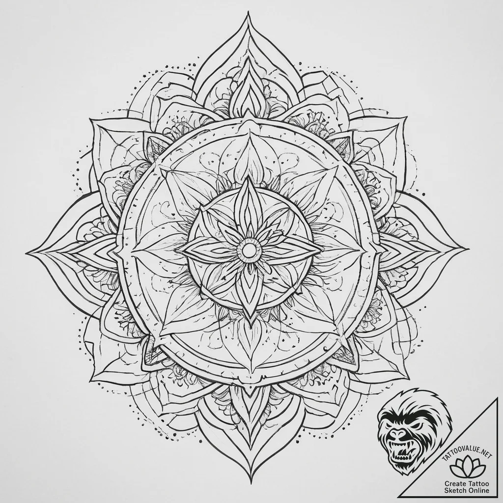 Tattoo sketch cosmic legend, concept art for... - tattoo sketch (№1755848032_0, 22.08.2025 07:33) — tattoovalue.net