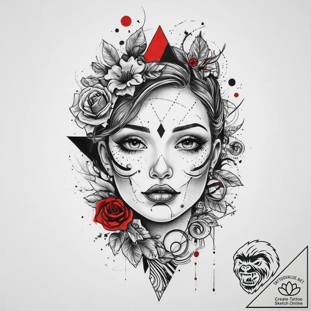 Tattoo sketch element, tattoo flash sheet des... - tattoo sketch (№1755849233_0, 22.08.2025 07:53) — tattoovalue.net